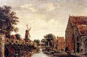 POST, Pieter Jansz The Delft City Wall with the Houttuinen oil painting reproduction